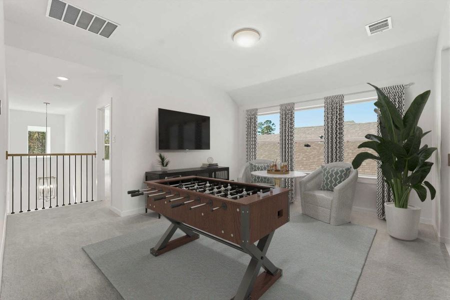 Furnished interior view inside a new home in Evergreen, Conroe (Image 13).