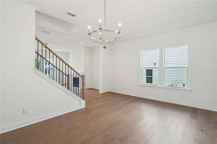 Spacious, unfurnished interior of a new home in East Harbor II at Chestatee, Dawsonville (Image 22).