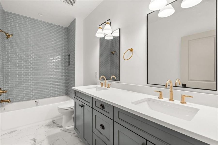 Furnished interior view inside a new home in , Atlanta (Image 12).