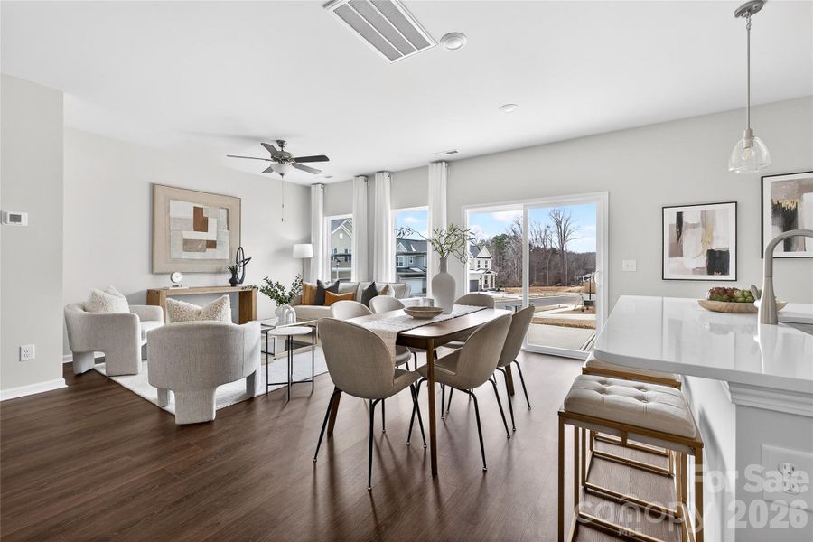 Furnished interior view inside a new home in , Charlotte (Image 4). Furnished interior view inside a new home in , Charlotte (Image 4).