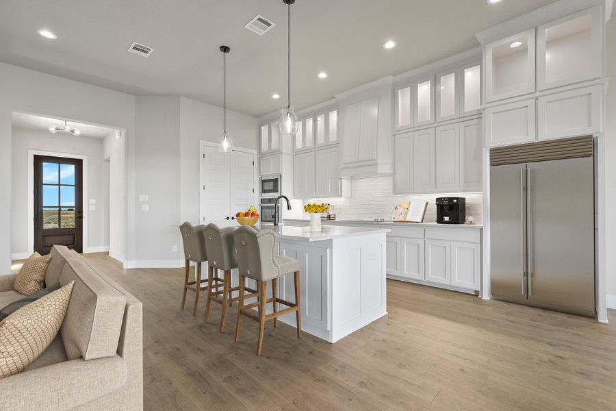Representative furnished interior of a home built from the The Euless by Kenmark Homes in Coyote Crossing, Godley (Image 8). Representative furnished interior of a home built from the The Euless by Kenmark Homes in Coyote Crossing, Godley (Image 8).