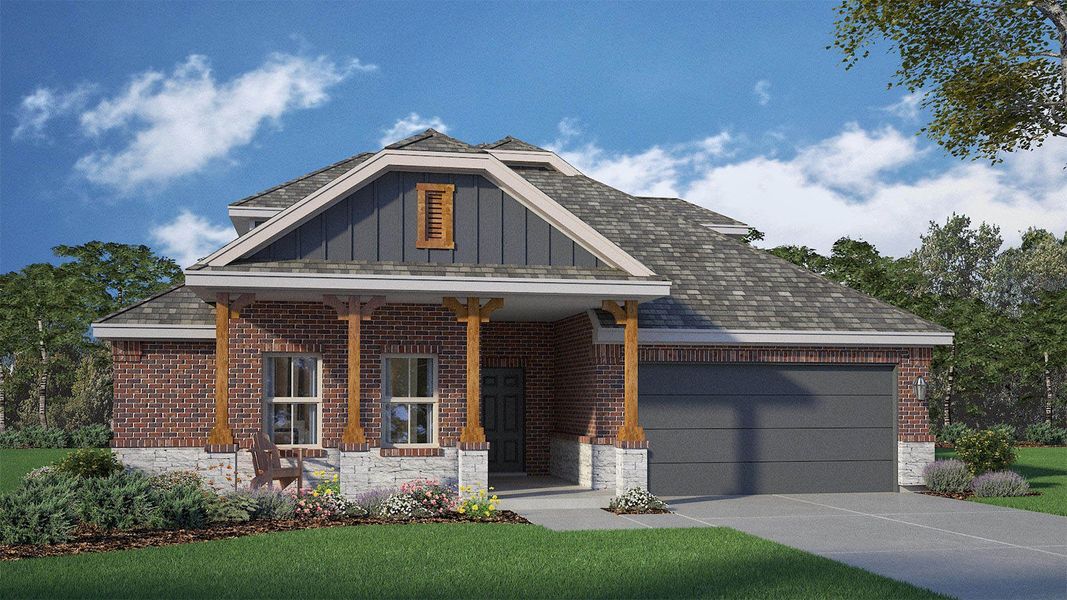 Representative exterior photo of a completed home built from the Newburgh by D.R. Horton in Saddle Creek, Waco, TX (Image 25). Representative exterior photo of a completed home built from the Newburgh by D.R. Horton in Saddle Creek, Waco, TX (Image 25).