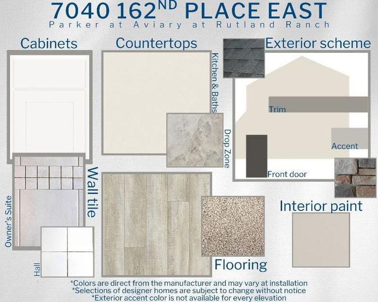 Parker - Colors for this home