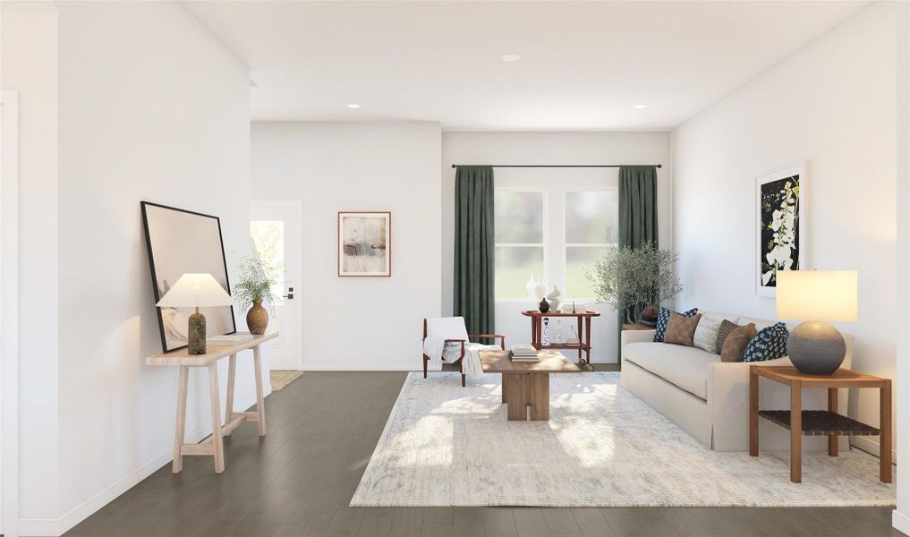 Cozy great room (*Artist rendering used for illustration purposes only.) Cozy great room (*Artist rendering used for illustration purposes only.)