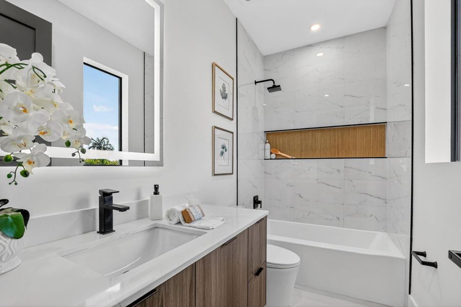 Furnished interior view inside a new home in , Boca Raton (Image 54).