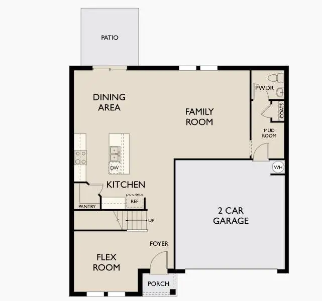 2D floor plan layout of this home in Sunterra Lakes, Brookshire, TX (Image 5).