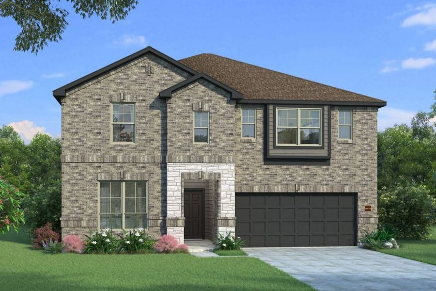 Representative exterior photo of a completed home built from the Hawthorn II Trinity Grove Signature by Brohn Homes in Trinity Grove, Spring, TX (Image 15).