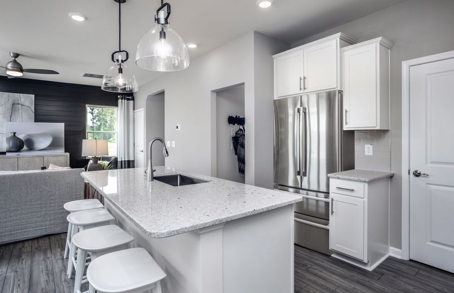 Furnished interior view inside a new home in Exchange at 401, Raleigh (Image 6).