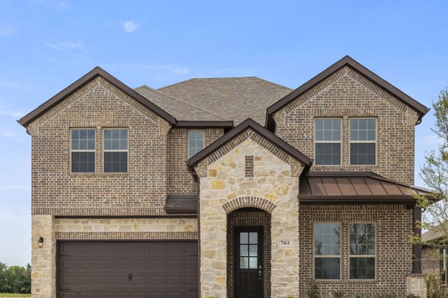 Representative exterior photo of a completed home built from the The Trinity Executive by UnionMain Homes in Lake Breeze, Lavon, TX (Image 22).