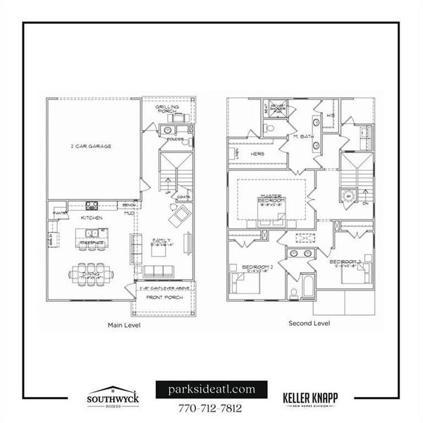 2D floor plan layout of this home in Parkside, Clarkston, GA (Image 1).