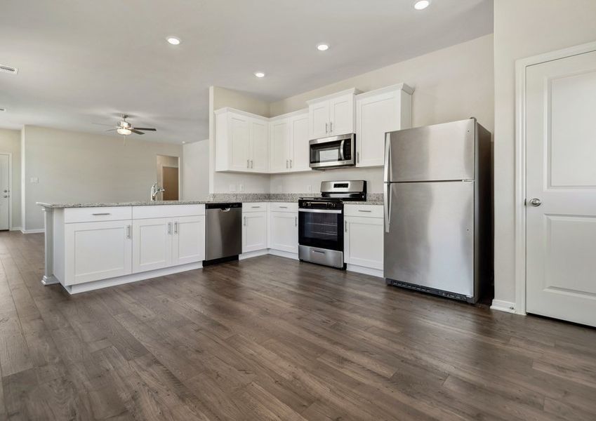 Chef-ready kitchen with stainless steel appliances Chef-ready kitchen with stainless steel appliances