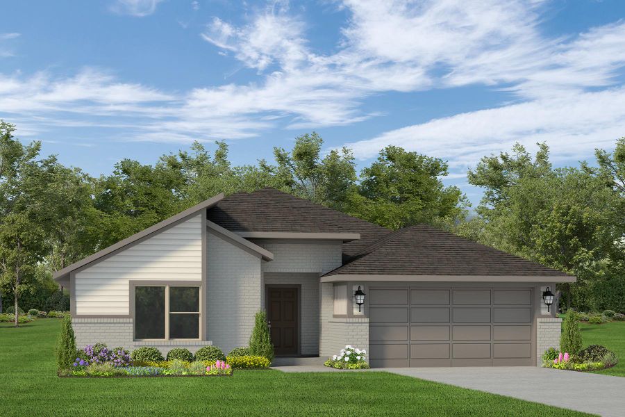 Representative exterior photo of a completed home built from the The Harding by Autograph Homes in Sundance Cove, Crosby, TX (Image 16). Representative exterior photo of a completed home built from the The Harding by Autograph Homes in Sundance Cove, Crosby, TX (Image 16).