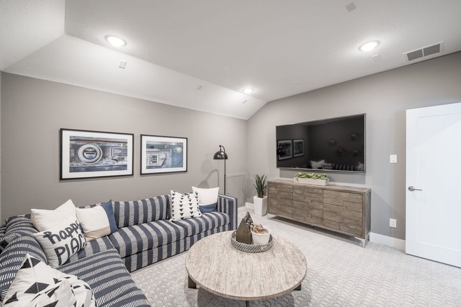 Representative furnished interior of a home built from the Barnhart by Tri Pointe Homes in Dunham Pointe, Cypress (Image 37).