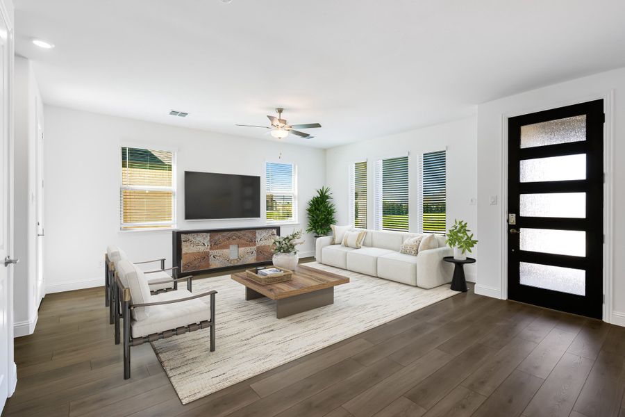 Representative furnished interior of a home built from the Carmichael by Taylor Morrison in Cross Creek Meadows 40s, Celina (Image 7). Representative furnished interior of a home built from the Carmichael by Taylor Morrison in Cross Creek Meadows 40s, Celina (Image 7).