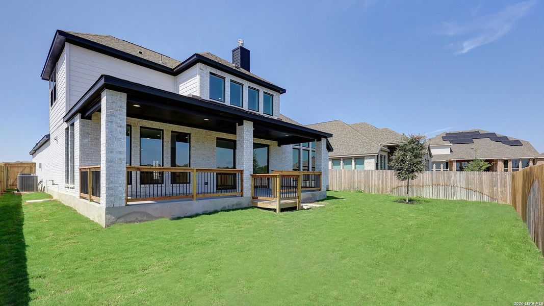 Exterior details and patio area of a home in Alsatian Oaks, Castroville (Image 4). Exterior details and patio area of a home in Alsatian Oaks, Castroville (Image 4).