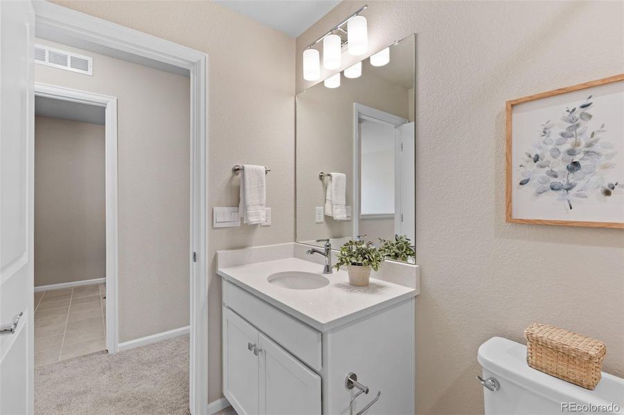 Furnished interior view inside a new home in Woodrose at Painted Prairie, Aurora (Image 19). Furnished interior view inside a new home in Woodrose at Painted Prairie, Aurora (Image 19).