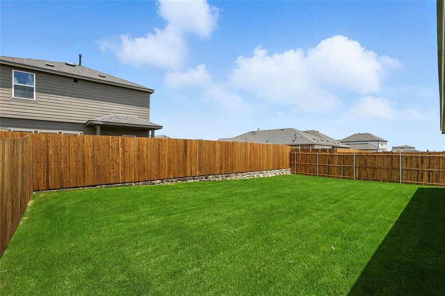 View of fenced backyard View of fenced backyard