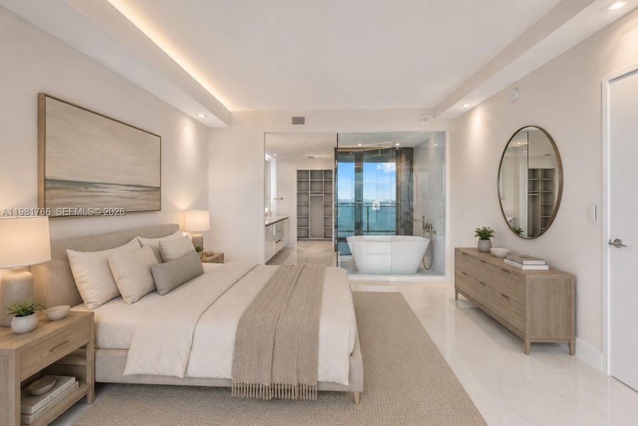 Master bedroom Virtually staged