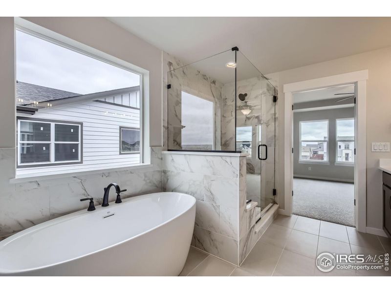 Furnished interior view inside a new home in RainDance National 60/70, Windsor (Image 12).