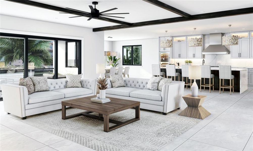 Furnished interior view inside a new home in , Treasure Island (Image 6). Furnished interior view inside a new home in , Treasure Island (Image 6).