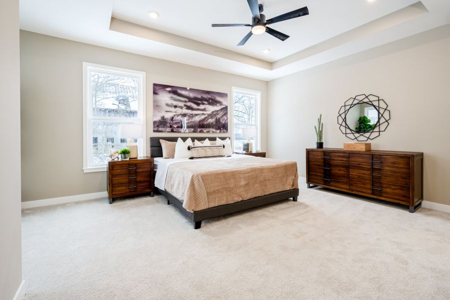 Representative furnished interior of a home built from the Morgan by Fischer Homes in Easton Park, Dallas (Image 22).