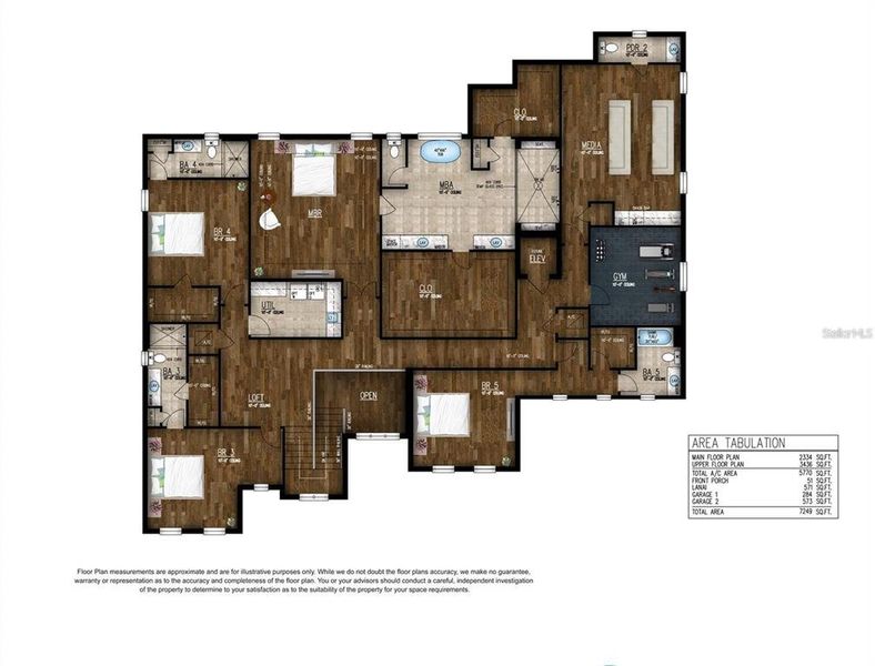 2D floor plan layout of this home in , Tampa, FL (Image 5).