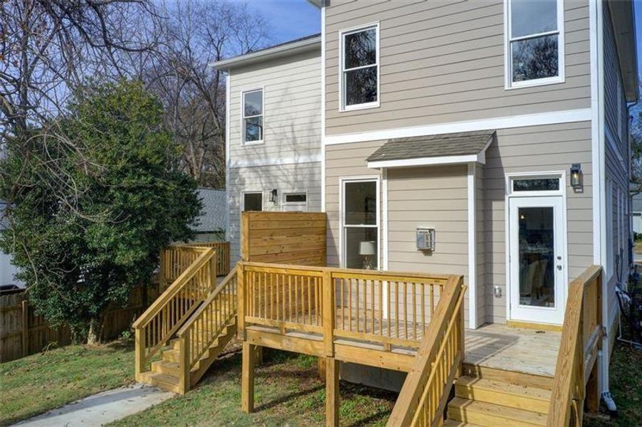 Exterior details and patio area of a home in , Atlanta (Image 2).
