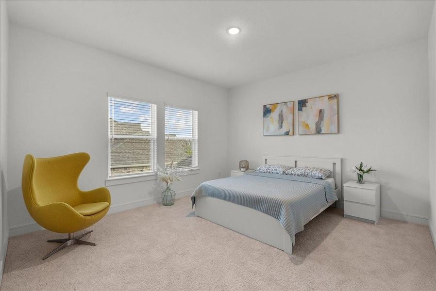 Upstairs secondary bedroom.