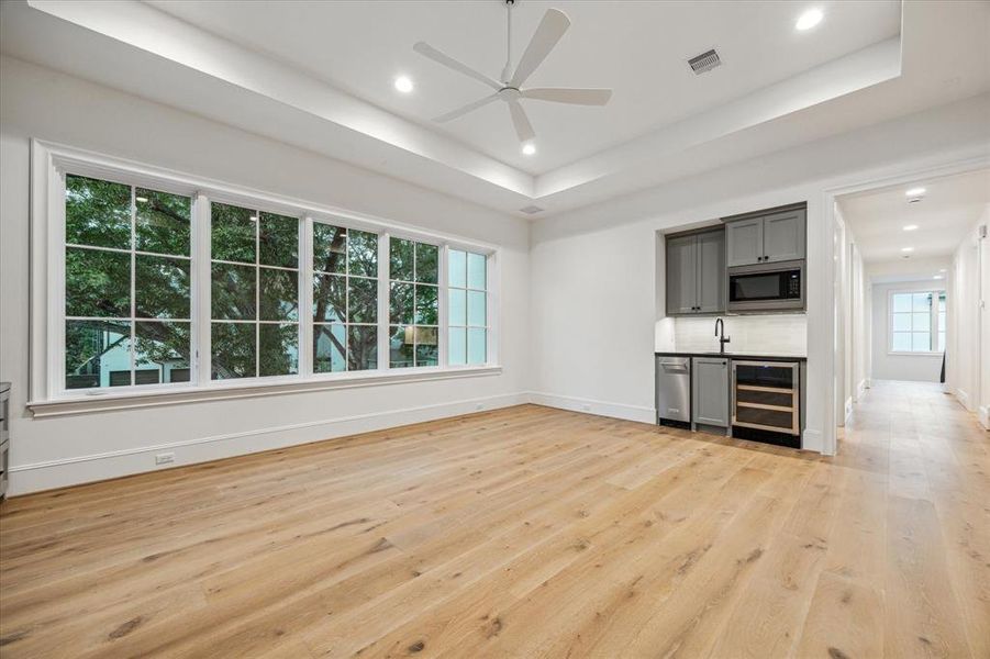 Game room (Second Floor) includes:Quartz countertops, microwave, KitchenAid Ice Maker and Azure Beverage Center. PS: Gameroom guests can use the hallway half bath