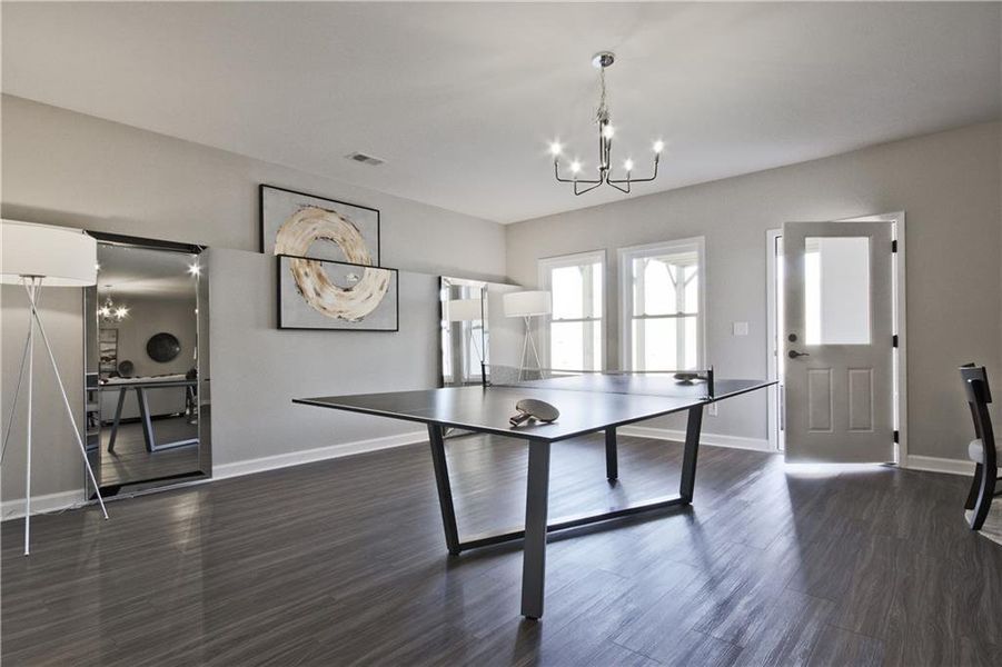 Furnished interior view inside a new home in Courtyards at Traditions, Cumming (Image 11).