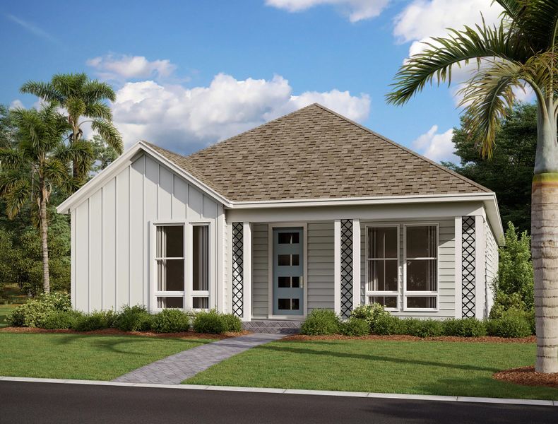 Representative exterior photo of a completed home built from the Brigham by Ashton Woods in Weslyn Park Single Family, St. Cloud, FL (Image 13).