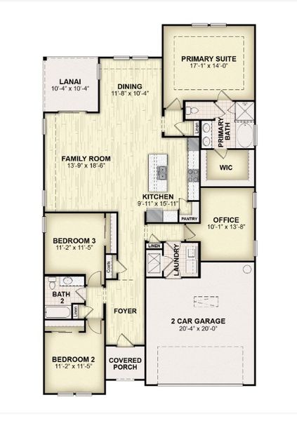 2D floor plan layout for the Sanibel by Rockwell Homes in Grassmere, Zellwood, FL (Image 4). 2D floor plan layout for the Sanibel by Rockwell Homes in Grassmere, Zellwood, FL (Image 4).