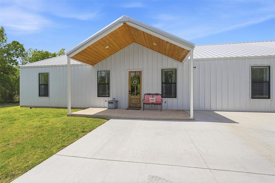 Exterior details and patio area of a home in , Denison (Image 3). Exterior details and patio area of a home in , Denison (Image 3).