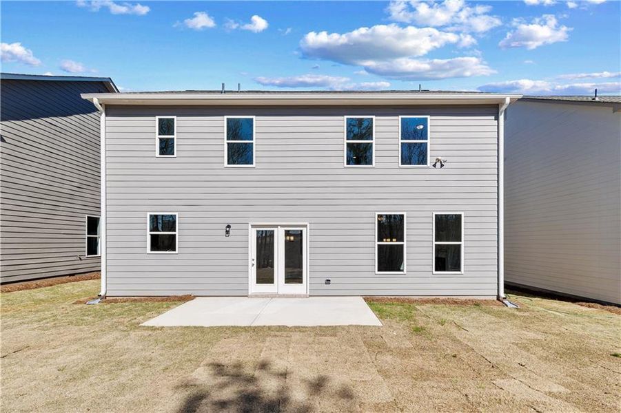 Exterior details and patio area of a home in Clark Farms, Flowery Branch (Image 3).
