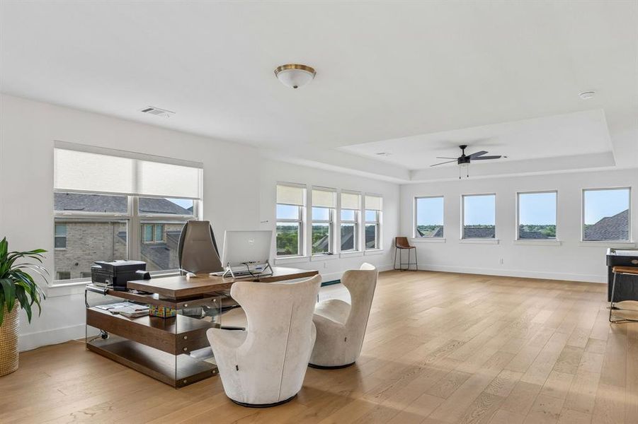 Furnished interior view inside a new home in , The Colony (Image 13).