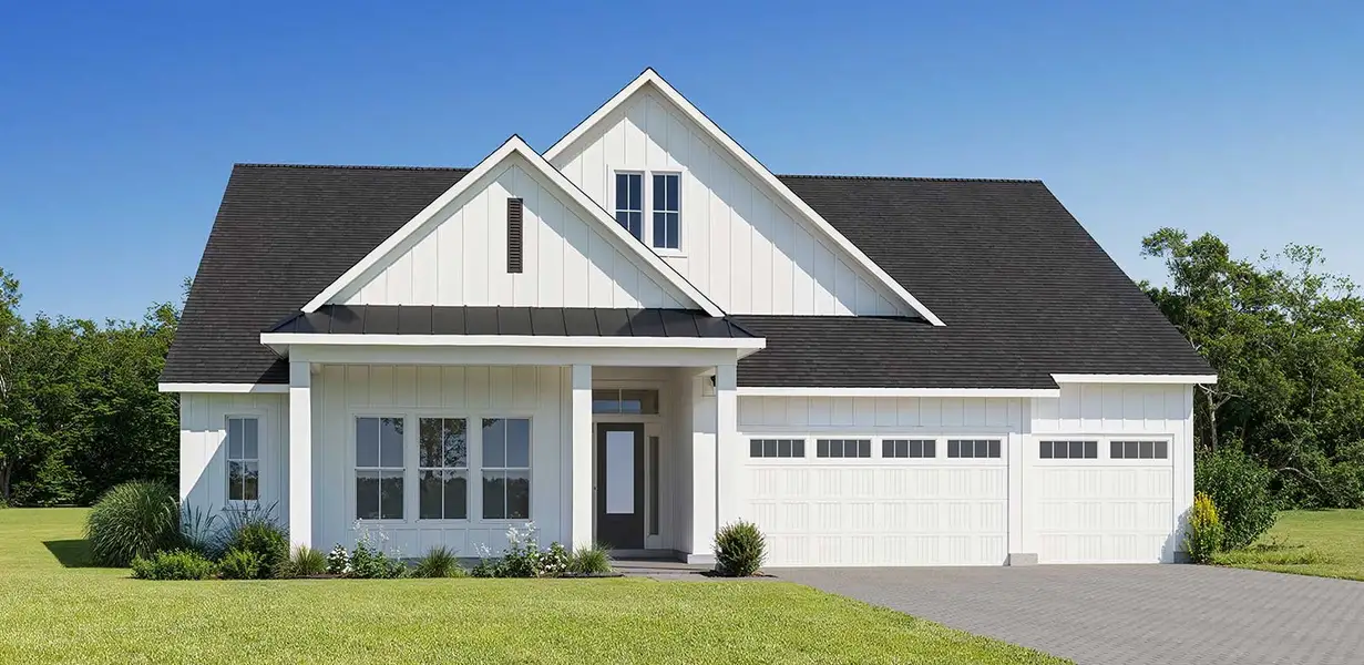 Representative exterior photo of a completed home built from the Tanner - Hidden Creek by MasterCraft Builder Group in SilverLeaf, St. Augustine, FL (Image 5).