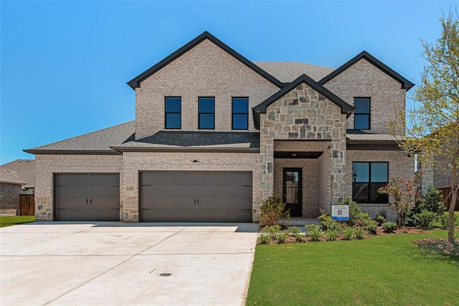 Front exterior of a new home in , Van Alstyne, TX, highlighting curb appeal (Image 19).