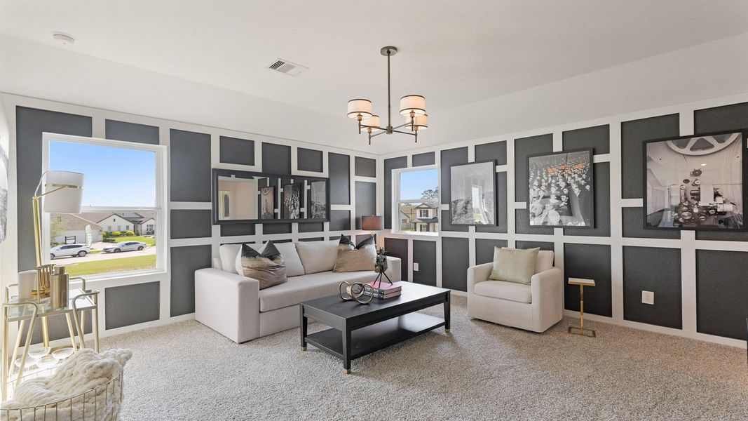Furnished interior view inside a new home in Cypress Green, Tomball (Image 25).