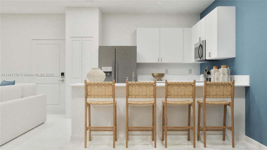 Furnished interior view inside a new home in Coral Landings, Miami (Image 4).