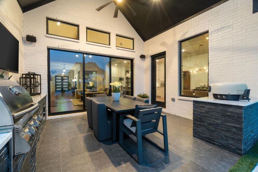 Exterior details and patio area of a home in , Argyle (Image 25).