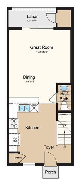 2D floor plan layout of this home in Skye Ranch Community Group Page, Sarasota, FL (Image 4).