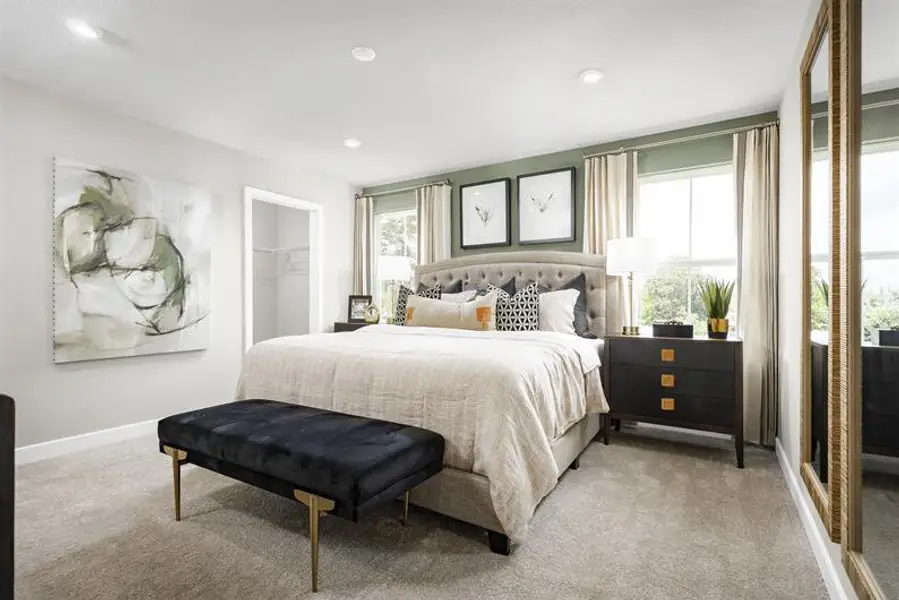 Representative furnished interior of a home built from the Mayshore by Ryan Homes in Pine Pointe at Astonia, Davenport (Image 12).