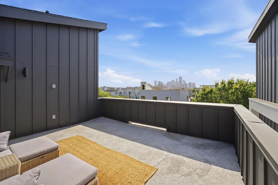 Exterior details and patio area of a home in , Houston (Image 26).