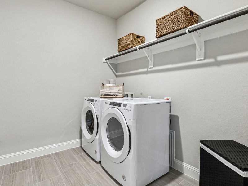 View the laundry room in the Abington.