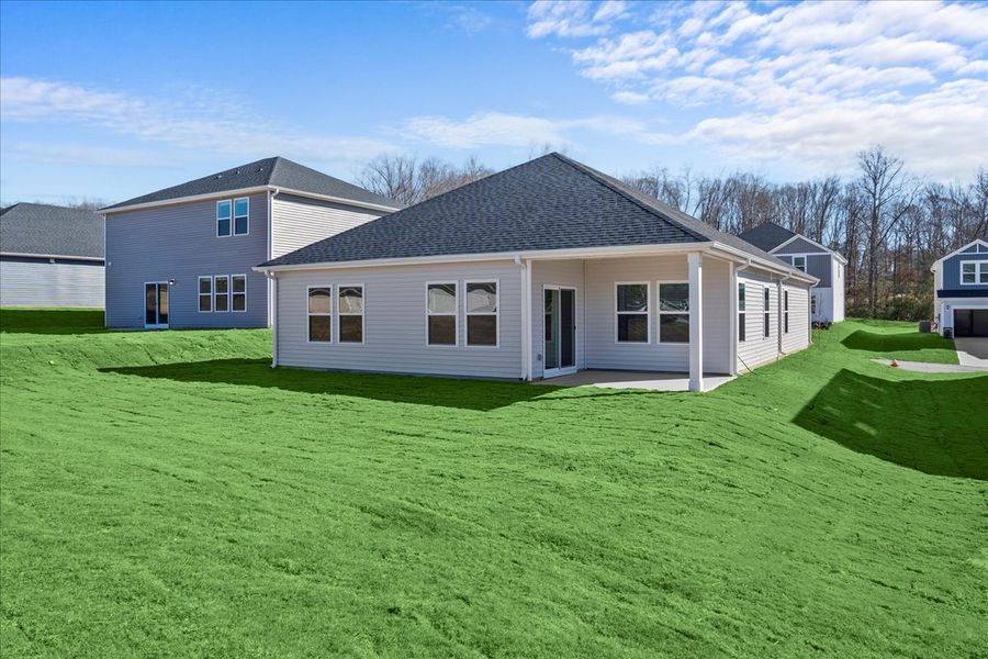 Exterior details and patio area of a home in Holland Park, Spartanburg (Image 3). Exterior details and patio area of a home in Holland Park, Spartanburg (Image 3).