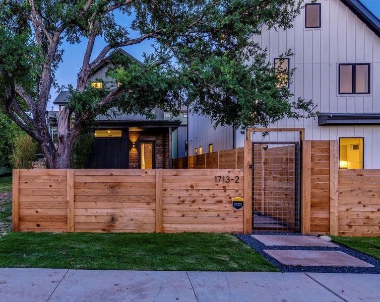 Exterior details and patio area of a home in , Austin (Image 3). Exterior details and patio area of a home in , Austin (Image 3).