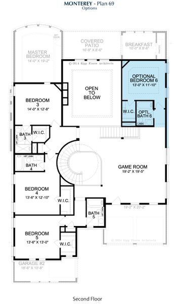 2D floor plan layout for the Monterey by Landon Homes in Fields - Brookside North, Frisco, TX (Image 5). 2D floor plan layout for the Monterey by Landon Homes in Fields - Brookside North, Frisco, TX (Image 5).