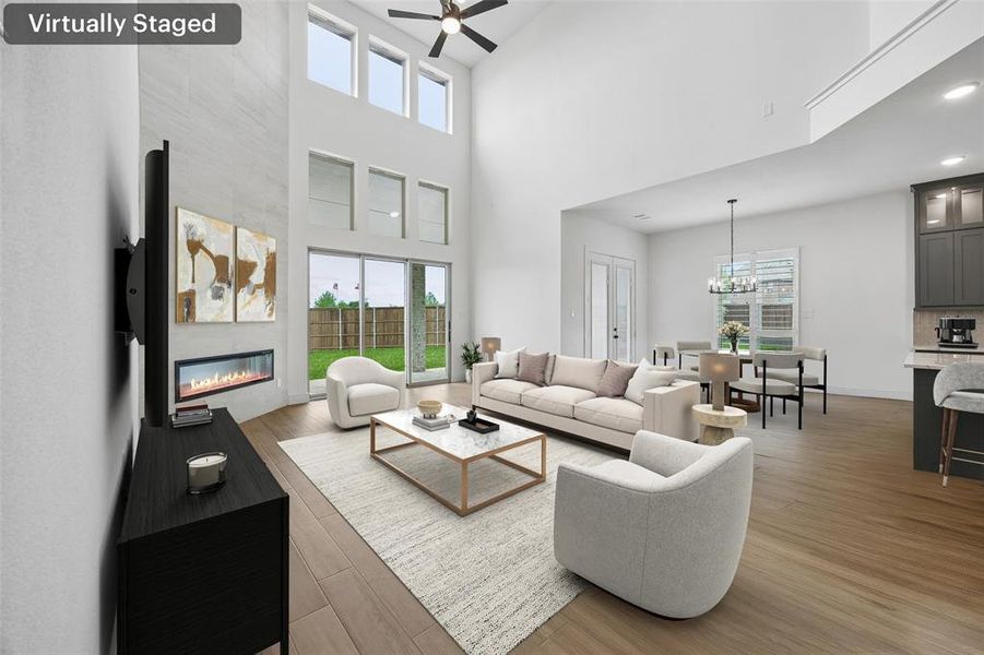 Furnished interior view inside a new home in Cambridge Estates, Prosper (Image 10). Furnished interior view inside a new home in Cambridge Estates, Prosper (Image 10).
