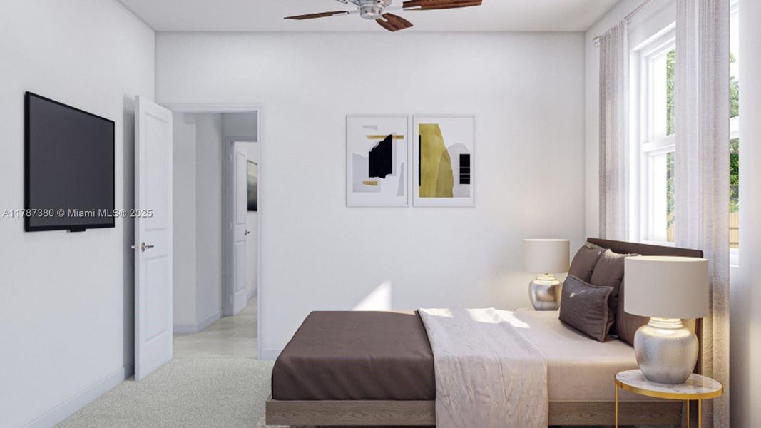 Furnished interior view inside a new home in Acacia Groves, Miami (Image 7). Furnished interior view inside a new home in Acacia Groves, Miami (Image 7).