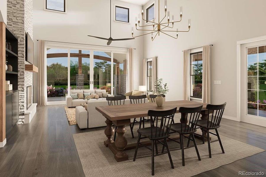 Furnished interior view inside a new home in , Kiowa (Image 5). Furnished interior view inside a new home in , Kiowa (Image 5).